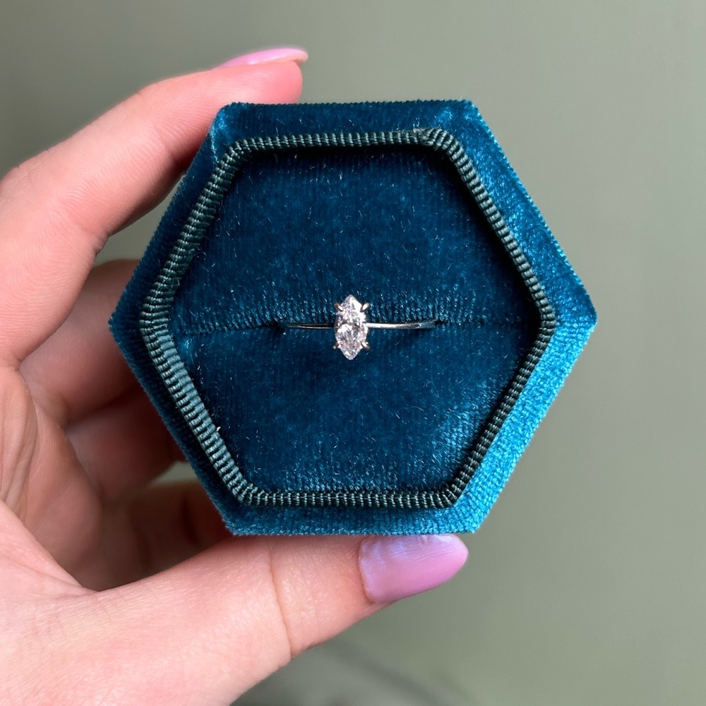 Marquise Cut Moissanite Ring
